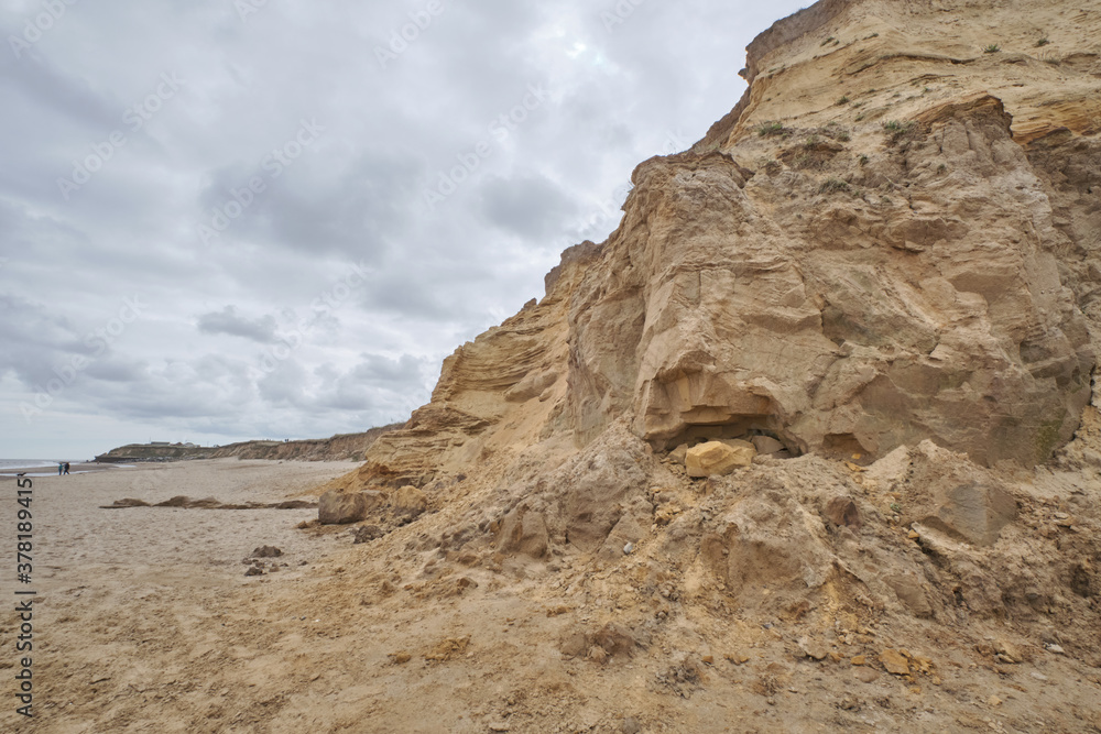 Coastal erosion at Happisburgh on the North Norfolk coast
