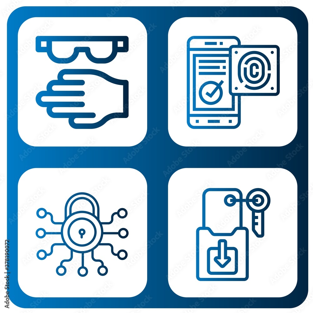 Set of privacy icons Set of privacy icons