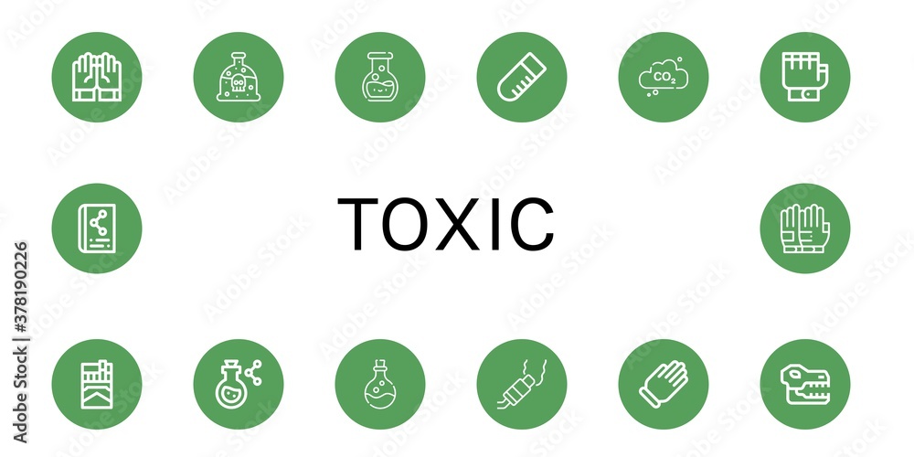 toxic icon set toxic icon set