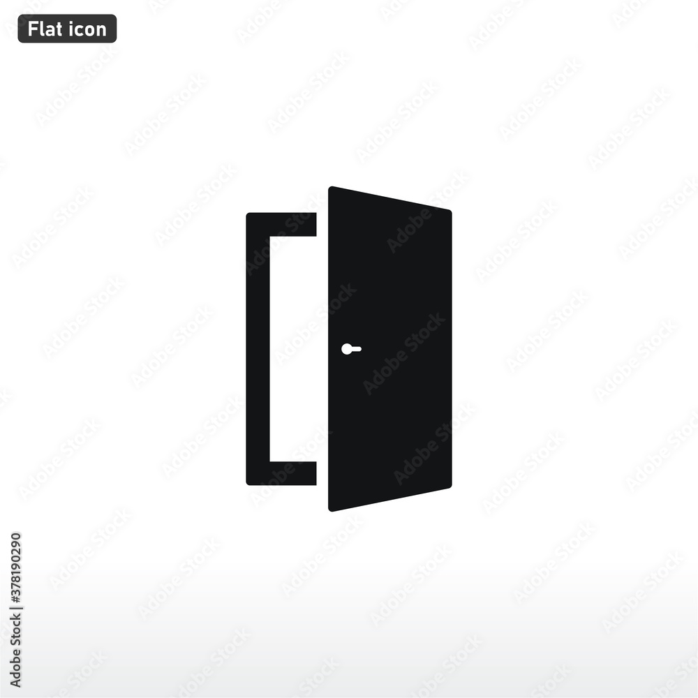 Door icon vector . Open Door sign Door icon vector . Open Door sign