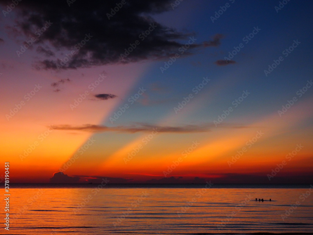 Beautiful sunset on thai island Beautiful sunset on thai island