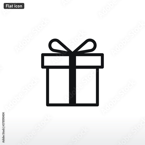 Gift box icon . present sign