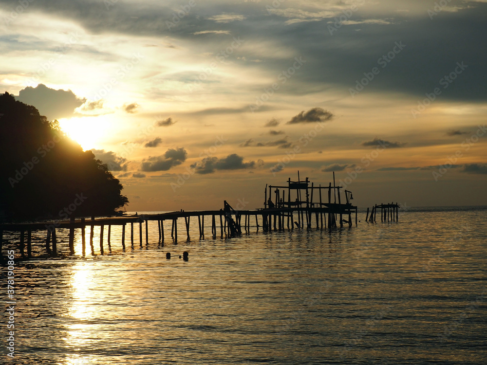 Beautiful sunset on thai island Beautiful sunset on thai island
