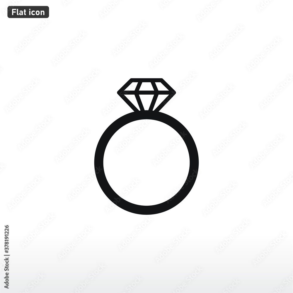 Ring icon vector . Diamond ring sign Ring icon vector . Diamond ring sign