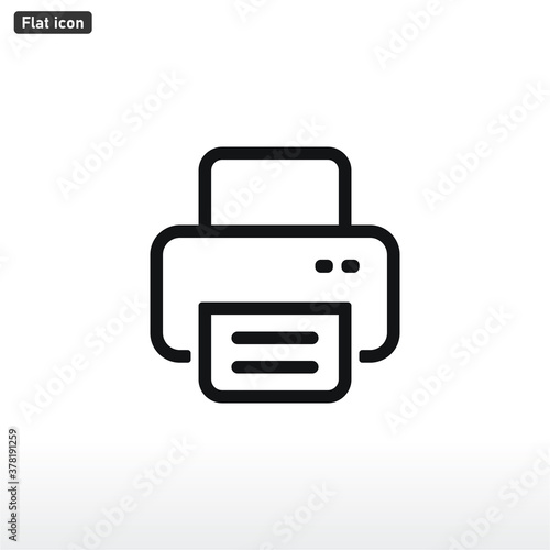 Fax icon vector . Printer sign