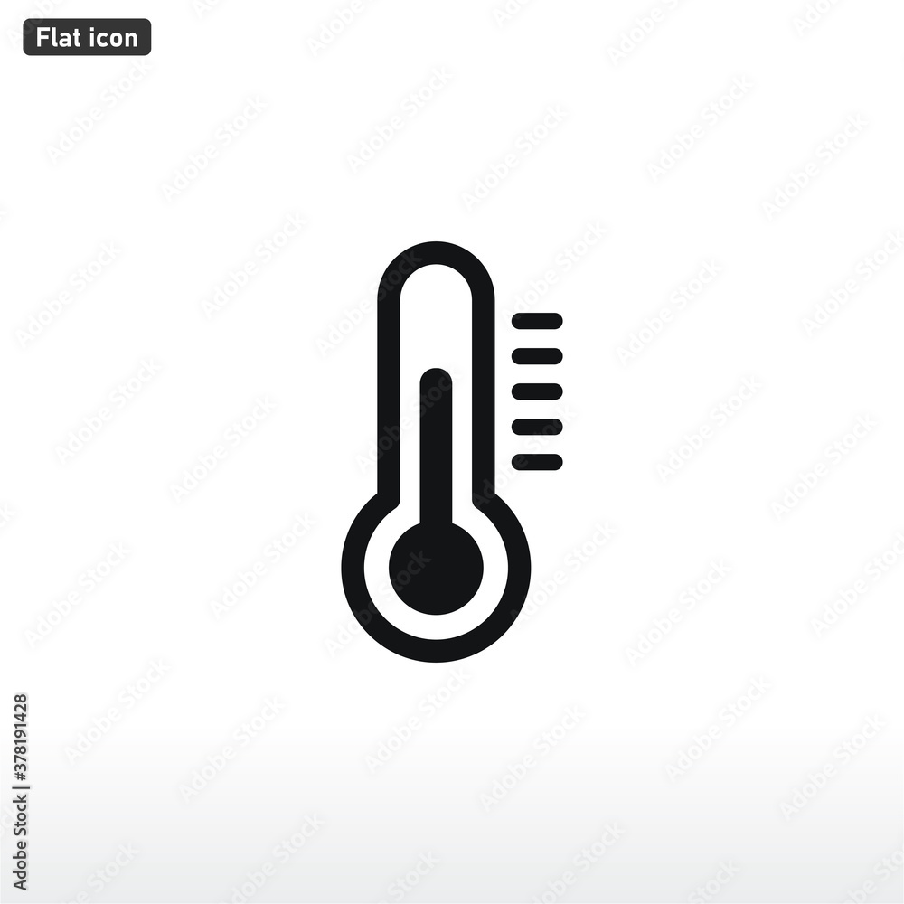Thermometer icon vector . Temperature Sign Thermometer icon vector . Temperature Sign