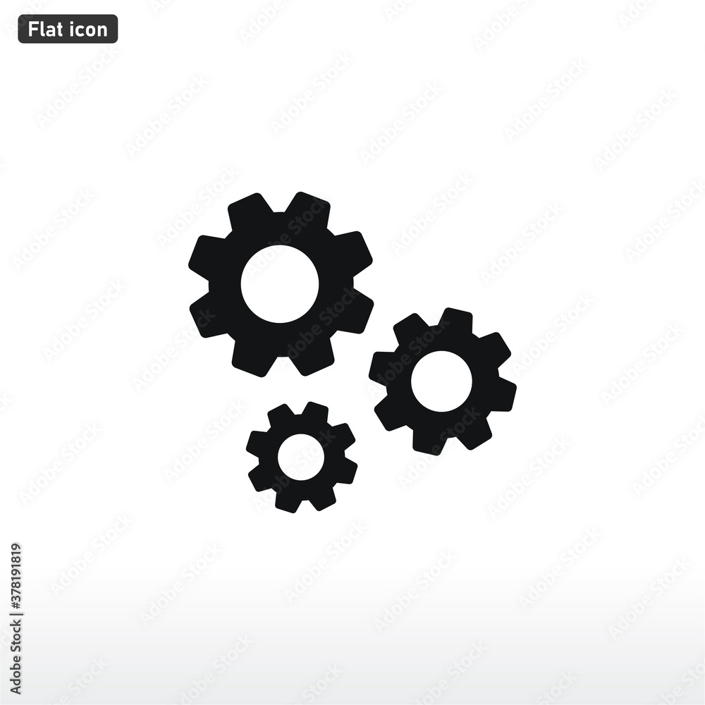 Mechanism icon vector . Gear sign Mechanism icon vector . Gear sign