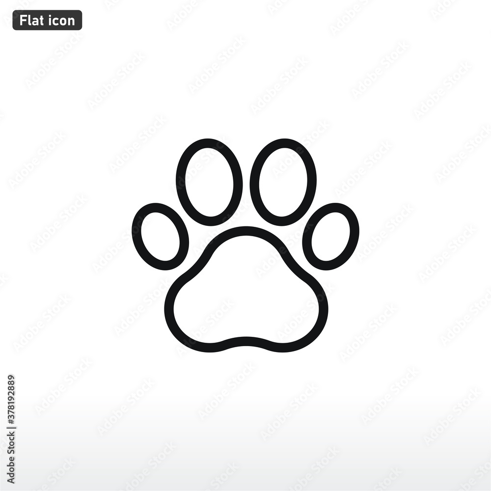Paw icon vector , Animal Paw sign Paw icon vector , Animal Paw sign