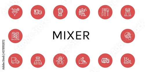 Set of mixer icons