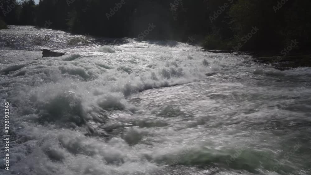 View of whitewater section during high water. View of whitewater section during high water.