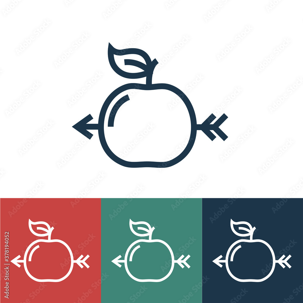 Linear vector icon with trick Linear vector icon with trick