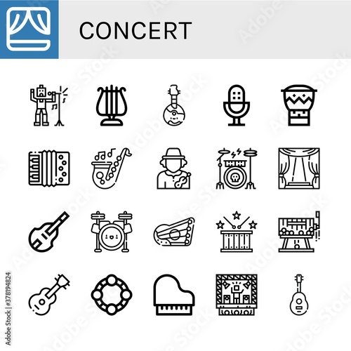 Set of concert icons