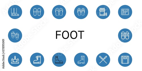 foot icon set