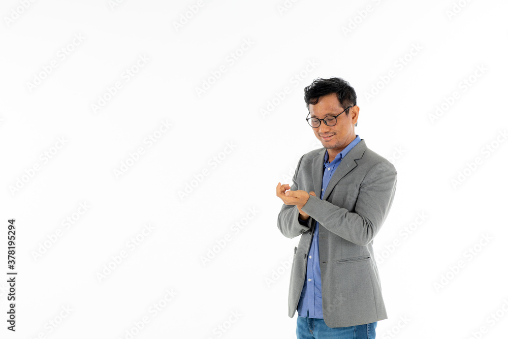 portrait of business man lawyer standing wearing suit in front of white background copy space isolated portrait of business man lawyer standing wearing suit in front of white background copy space isolated