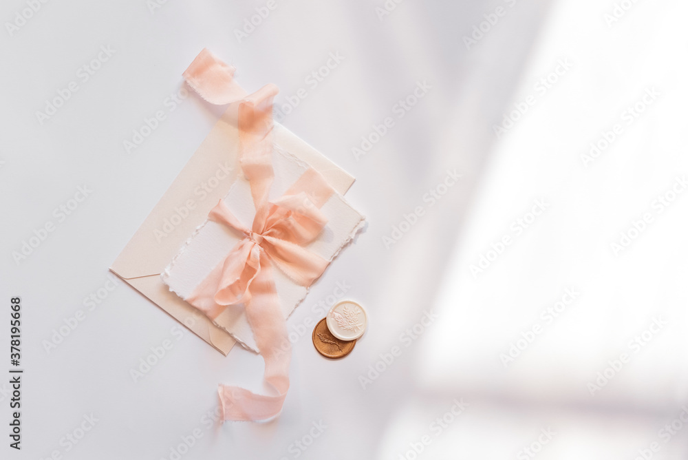 Bridal invitation card in envelope Bridal invitation card in envelope