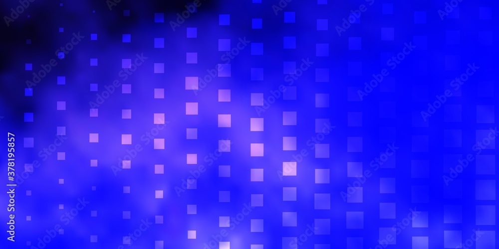 Light Purple vector pattern in square style. Abstract gradient illustration with colorful rectangles. Design for your business promotion.