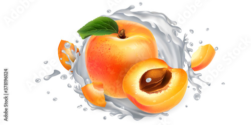 Apricots and a splash of milk or yogurt.