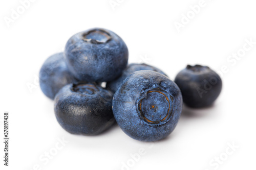 heap of blueberries isolated on white background