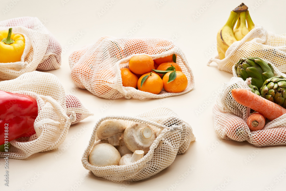 Zero waste bags with groceries Zero waste bags with groceries