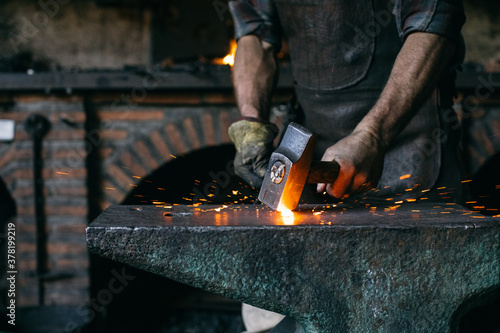 Crop blacksmith casting iron photo