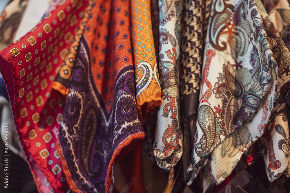 patterns of different scarves and handkerchieves 