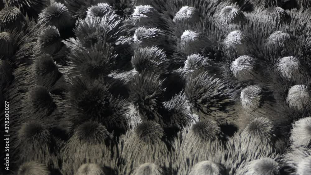 Iron filings moved by computercontrolled in science lab