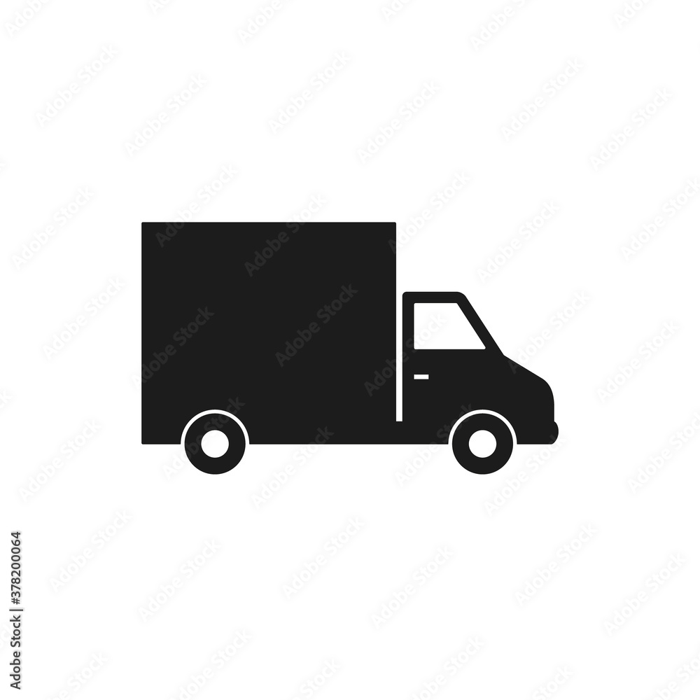 Delivery Truck icon on white background. Vector isolated transportation illustration