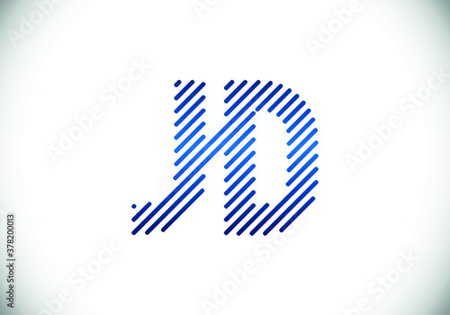 Initial Monogram Letter J D Logo Design Vector Template. J D Letter Logo Design