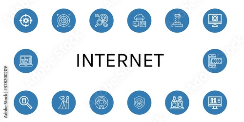 internet icon set
