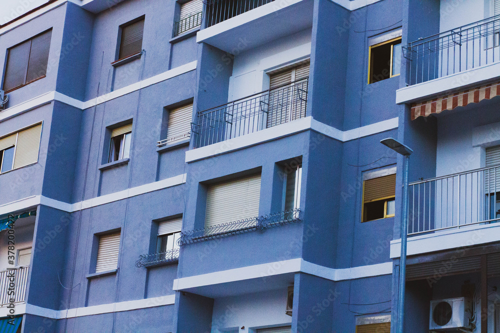 blue building blue building