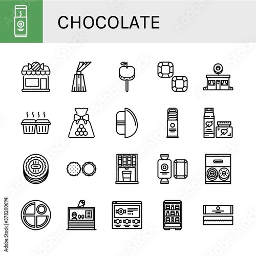 chocolate icon set