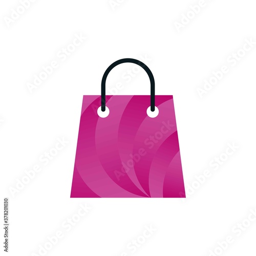 Abstract shopping bag. Abstract shopping logo. Online shop logo. letter shopping logo.Shopping bag