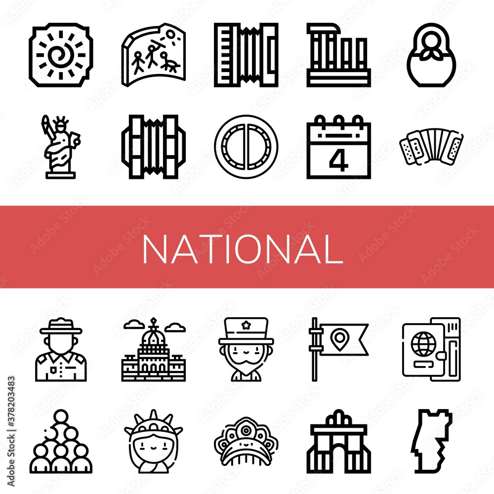 national simple icons set national simple icons set