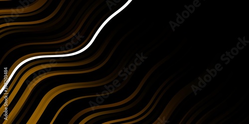 Dark Yellow vector pattern with curved lines. Colorful illustration, which consists of curves. Pattern for busines booklets, leaflets