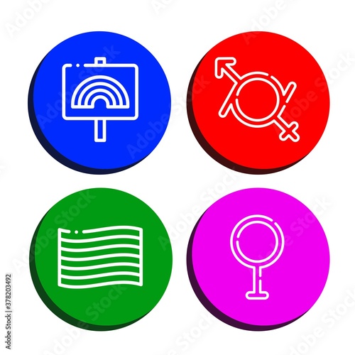 Set of lgbtq icons