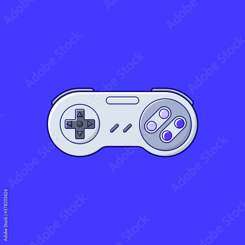 Joystick icon to use in different materials, printed and digital. Digital art to use in social networks of a retro video game joystick. Vintage fun.