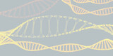 glowing DNA close-up concept in front of white background biology technology 3d render illustration