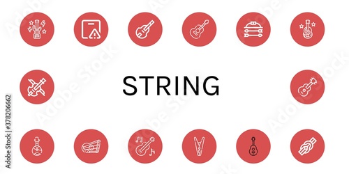 string simple icons set