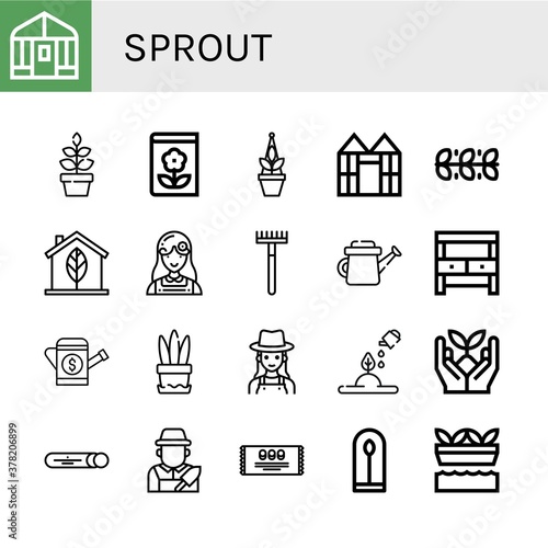 sprout icon set