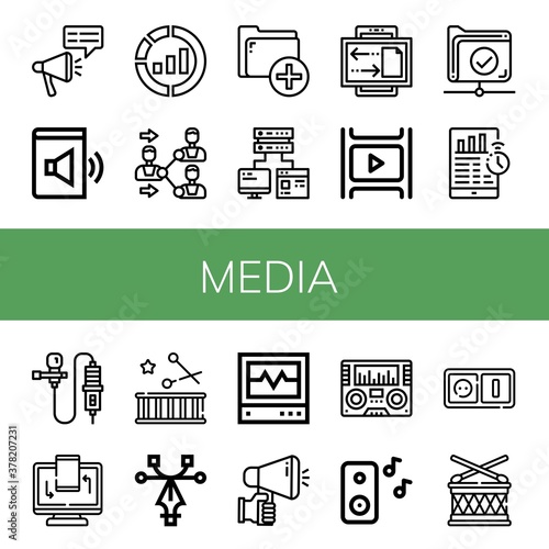 media icon set