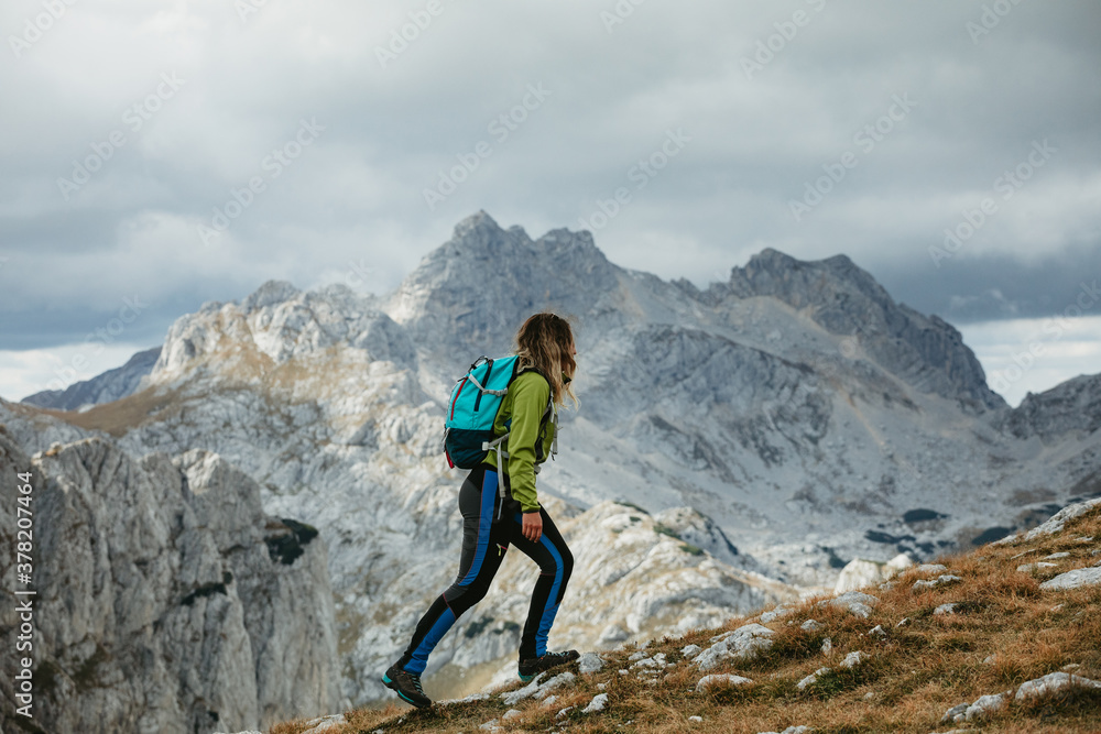 Hiking in the mountains