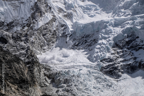 Avalanche in Himalaya