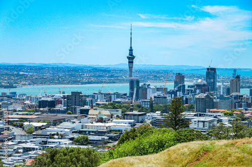 View From the top of mount Eden New Zealand 