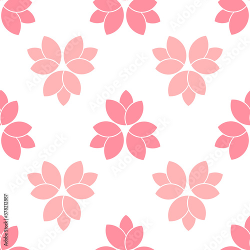 Pink floral seamless pattern.