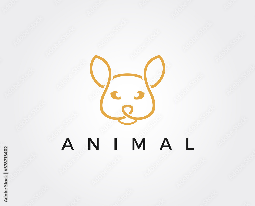 minimal wild cat logo template - vector illustration minimal wild cat logo template - vector illustration