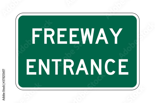 Freeway entrance road sign © nielsd96
