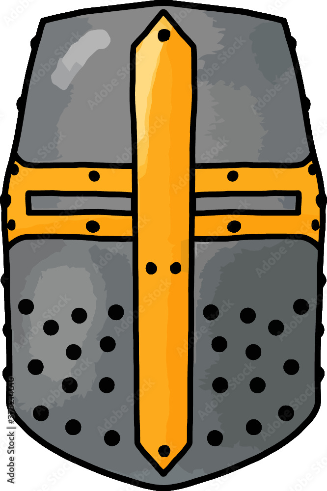 Crusader Helmet Drawing