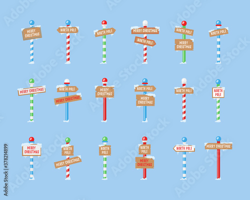 North Pole signs.