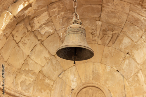 Bell hall inside the ancient Armenian Noravank monastery photo