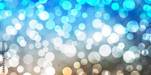 Light Blue, Yellow vector backdrop with dots.